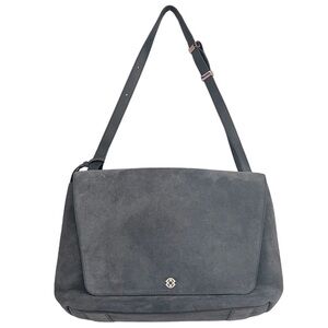 Dagne Dover Simone Satchel in Suede Steel Grey Limited Edition Winter 2016